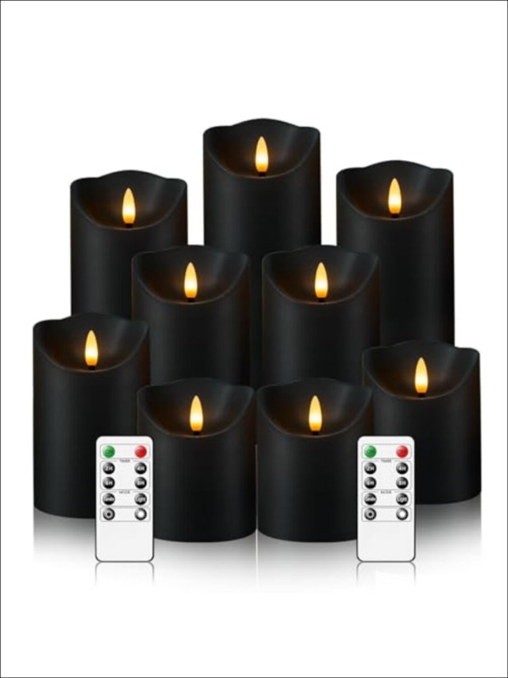 Flameless LED Candles Set of 9 with Remote Timer Flickering Battery Operated
